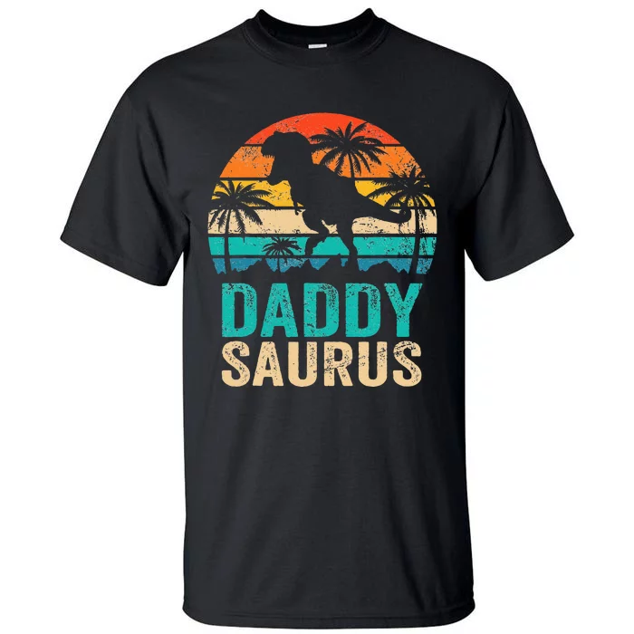 Daddysaurus T Rex Dinosaur Daddy Saurus Matching Family Tall T-Shirt