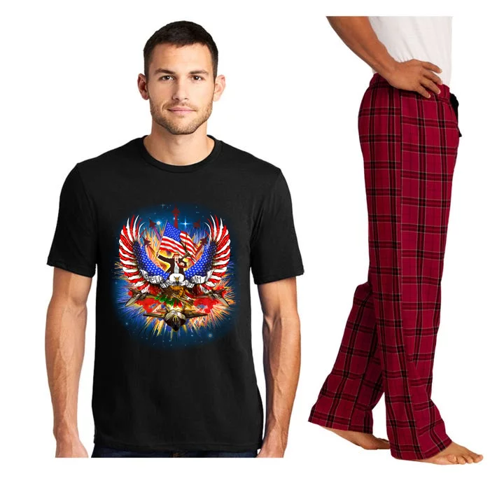 Donald Trump Riding Eagle Next Us President 2024 Epic Battle Gift Pajama Set