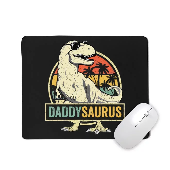 Daddysaurus T Rex Dinosaur Daddy Saurus Family Matching Mousepad