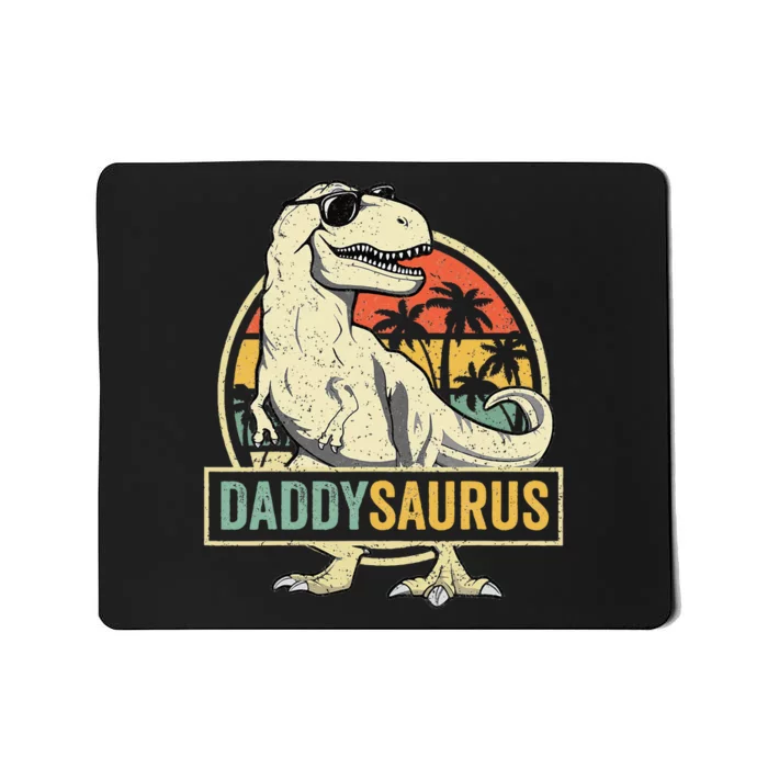 Daddysaurus T Rex Dinosaur Daddy Saurus Family Matching Mousepad