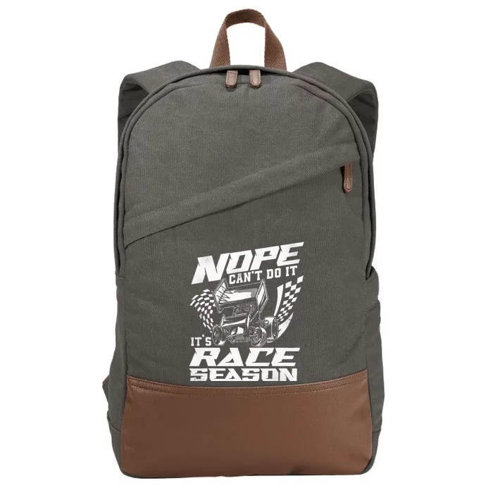 Dirt Track Racing Race Sprint Car Cotton Canvas Backpack