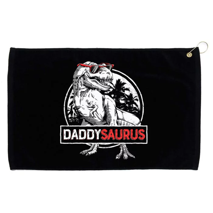 Daddysaurus T Rex Dinosaur Daddy Saurus Family Matching Grommeted Golf Towel