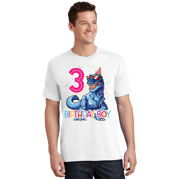 Dinosaur T Rex 3 Year Old 3rd Birthday T-Shirt