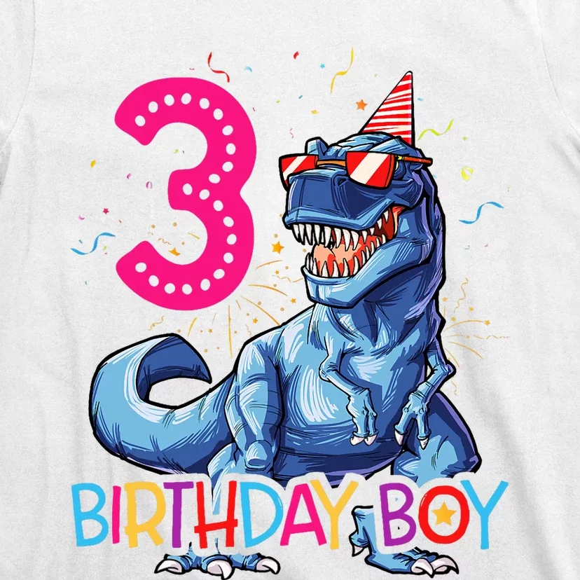 Dinosaur T Rex 3 Year Old 3rd Birthday T-Shirt