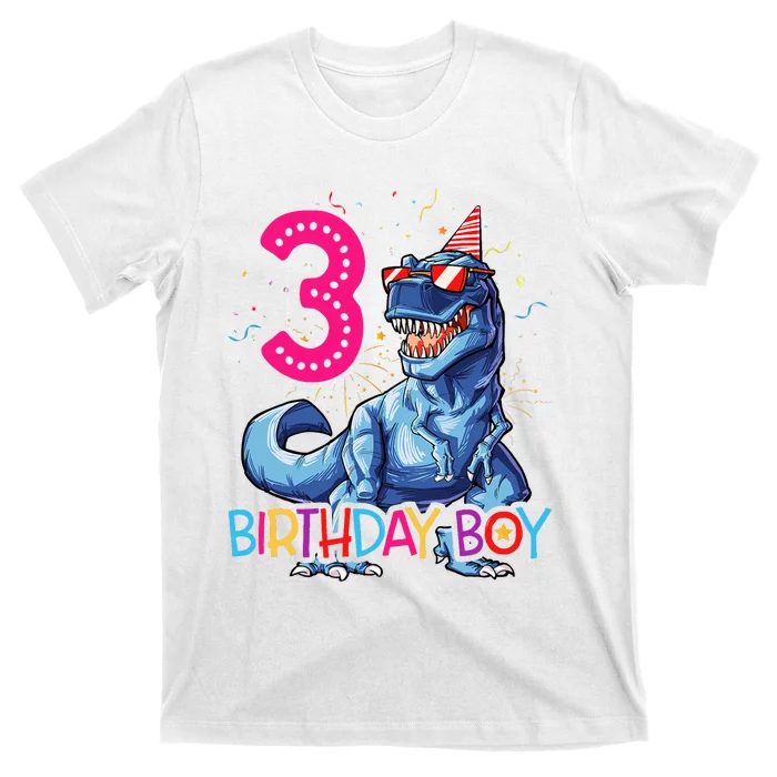 Dinosaur T Rex 3 Year Old 3rd Birthday T-Shirt