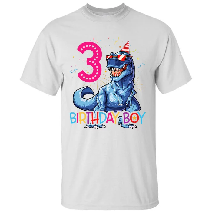 Dinosaur T Rex 3 Year Old 3rd Birthday Tall T-Shirt