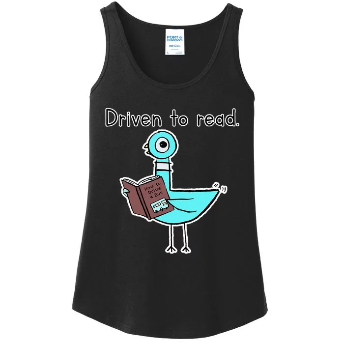 Driven To Read Pigeon Library Reading Books Reader Ladies Essential Tank