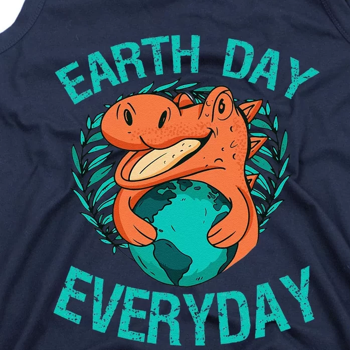 Dinosaur T Rex Earth Day Everyday Environment Ecology Save Tank Top