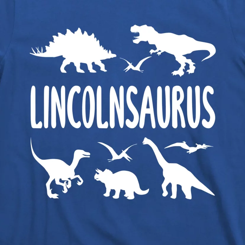 Dinosaur T Rex Dino Lincoln Lincolnsaurus Name Cool Gift T-Shirt