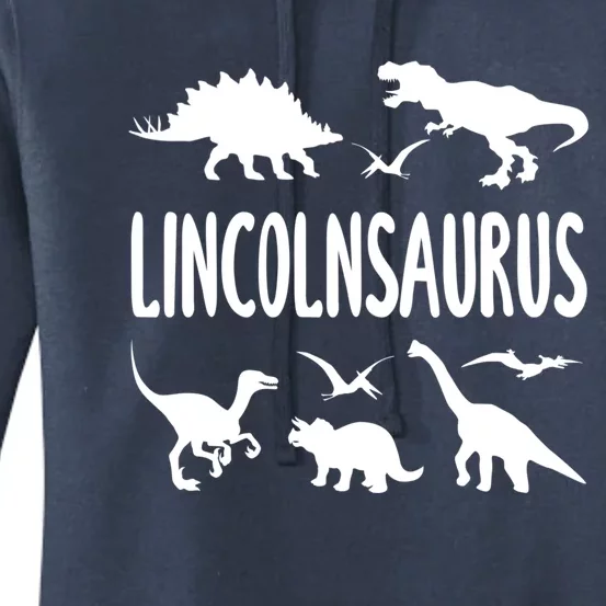 Dinosaur T Rex Dino Lincoln Lincolnsaurus Name Cool Gift Women's Pullover Hoodie