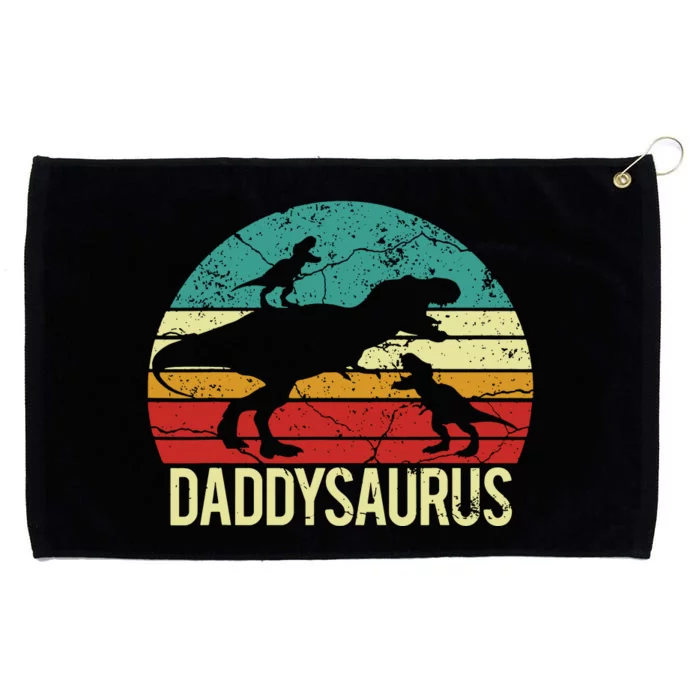 Daddysaurus T Rex Dinosaur Dad Daddy Saurus Family Matching Grommeted Golf Towel