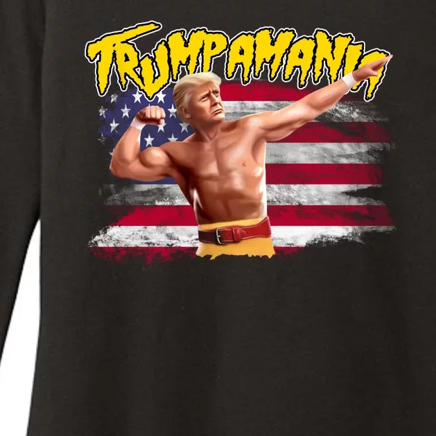 Donald Trump Republican Wrestling Meme Trumpamania Funny Womens CVC Long Sleeve Shirt