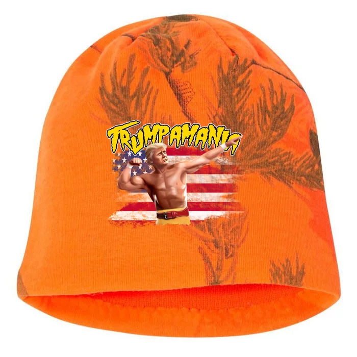 Donald Trump Republican Wrestling Meme Trumpamania Funny Kati - Camo Knit Beanie