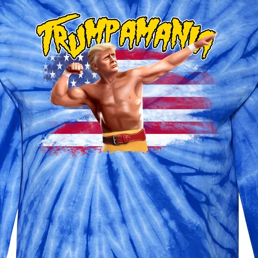 Donald Trump Republican Wrestling Meme Trumpamania Funny Tie-Dye Long Sleeve Shirt