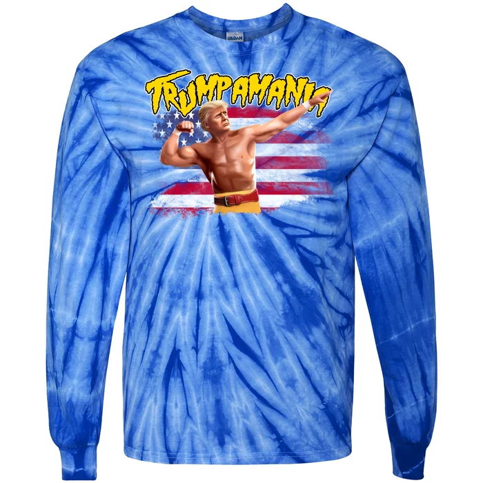 Donald Trump Republican Wrestling Meme Trumpamania Funny Tie-Dye Long Sleeve Shirt