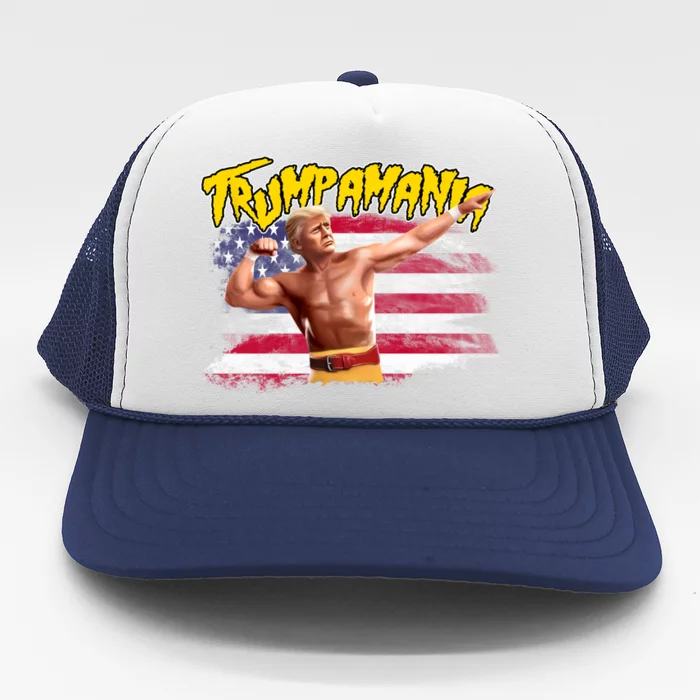 Donald Trump Republican Wrestling Meme Trumpamania Funny Trucker Hat