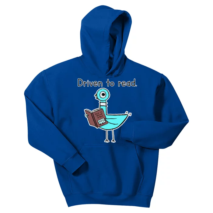 Driven To Read Pigeon Library Reading Books Reader Kids Hoodie