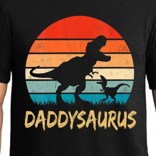 Daddysaurus T Rex Dinosaur Daddy Saurus Family Matching Vneck Pajama Set