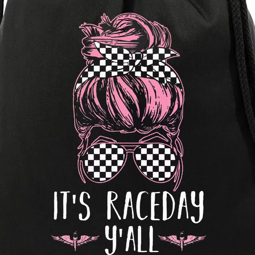 Dirt Track Racing Race ItS Race Day YAll Car Racing Drawstring Bag