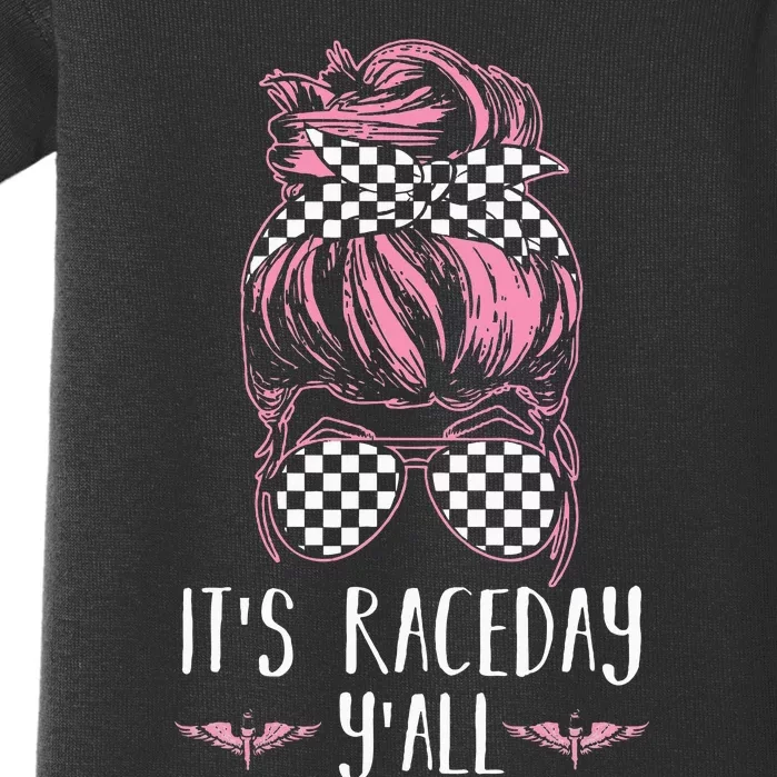 Dirt Track Racing Race ItS Race Day YAll Car Racing Baby Bodysuit