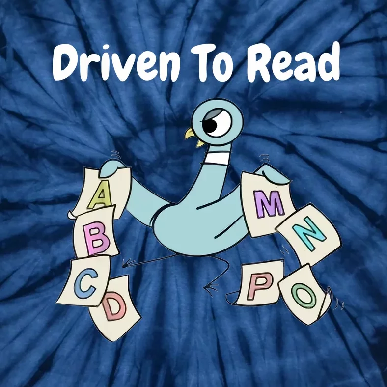 Driven To Read Pigeon Library Reading Books Reader Tie-Dye T-Shirt