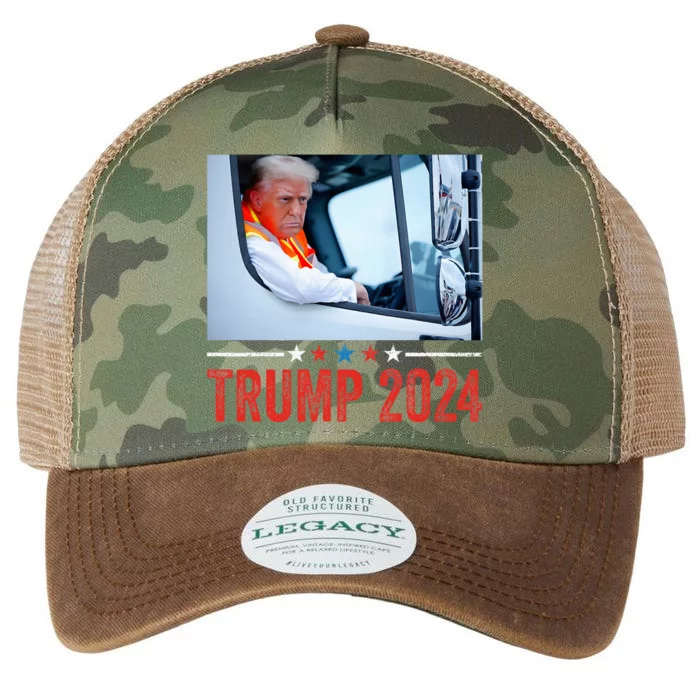 Donald Trump Rides In Garbage Truck Legacy Tie Dye Trucker Hat