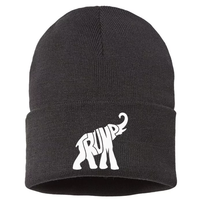 Donald Trump Republican Elephant For Supporters Sustainable Knit Beanie