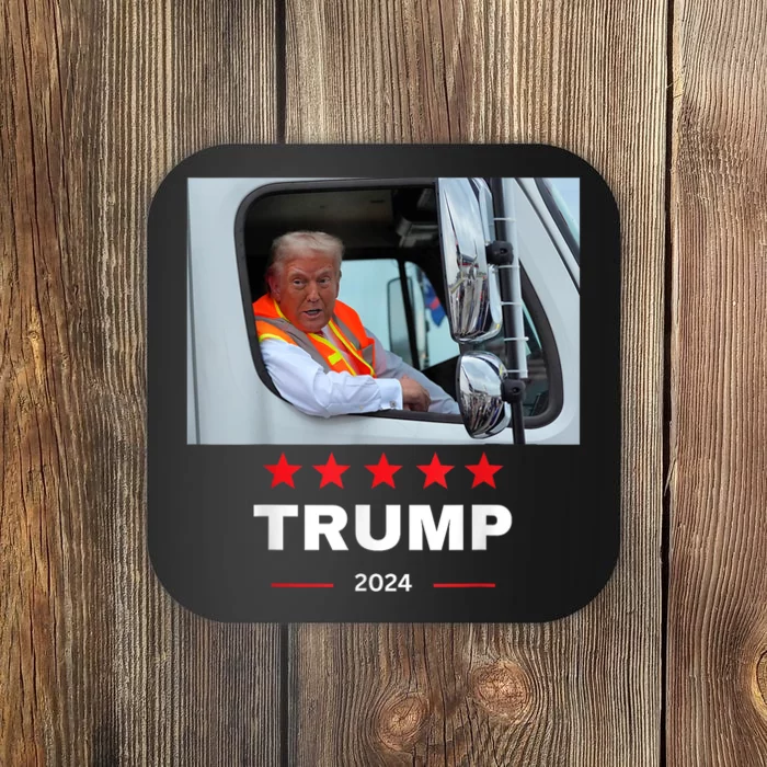 Donald Trump Rides In Garbage Truck Coaster