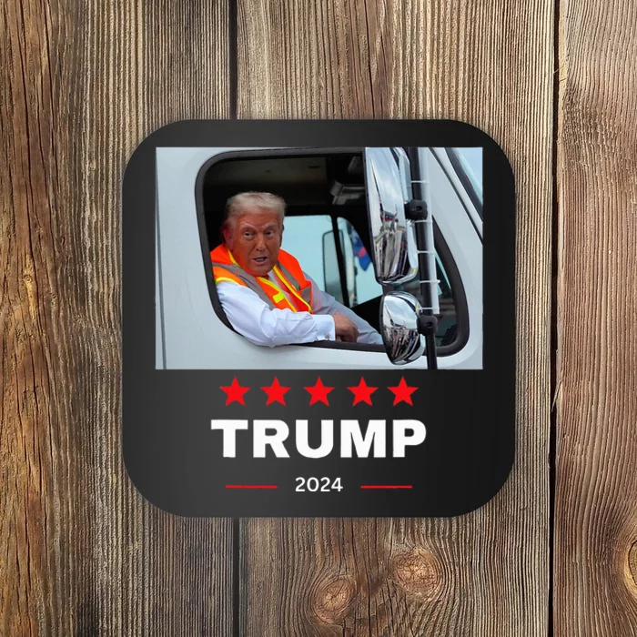 Donald Trump Rides In Garbage Truck Coaster