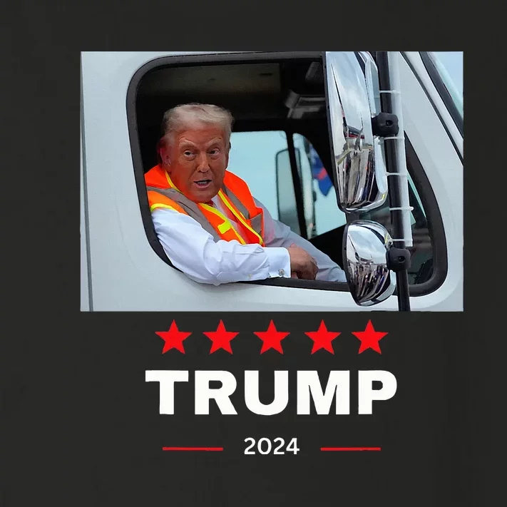 Donald Trump Rides In Garbage Truck Toddler Long Sleeve Shirt