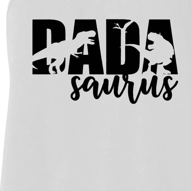 Dadasaurus T Rex Dinosaur Dada Saurus Family Matching Women's Racerback Tank