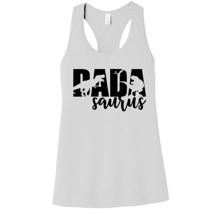 Dadasaurus T Rex Dinosaur Dada Saurus Family Matching Women's Racerback Tank