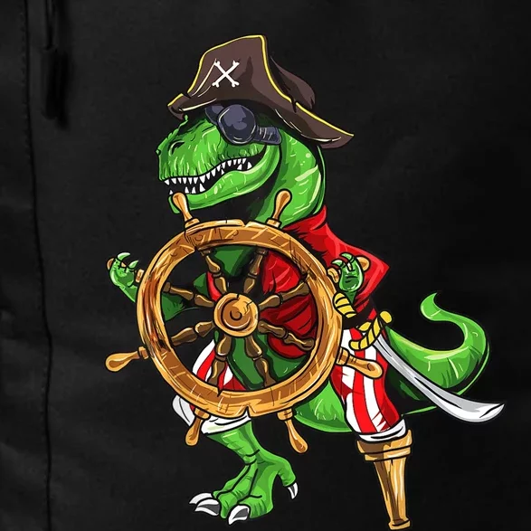 Dinosaur T Rex Pirate Hat Jolly Roger Halloween Skull Daily Commute Backpack