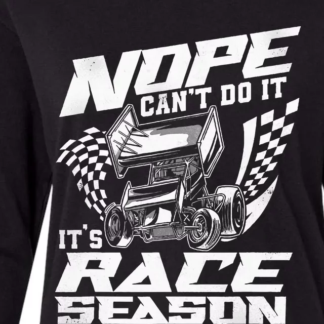 Dirt Track Racing Race Sprint Car Womens Cotton Relaxed Long Sleeve T-Shirt