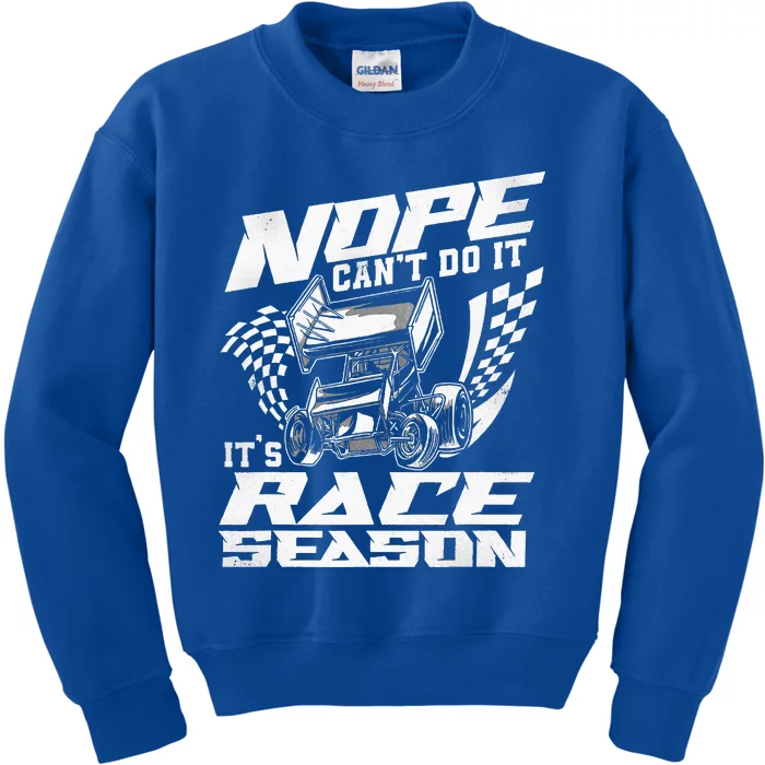 Dirt Track Racing Race Sprint Car Kids Sweatshirt