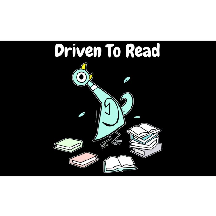 Driven To Read Pigeon Library Reading Books Reader Funny Bumper Sticker