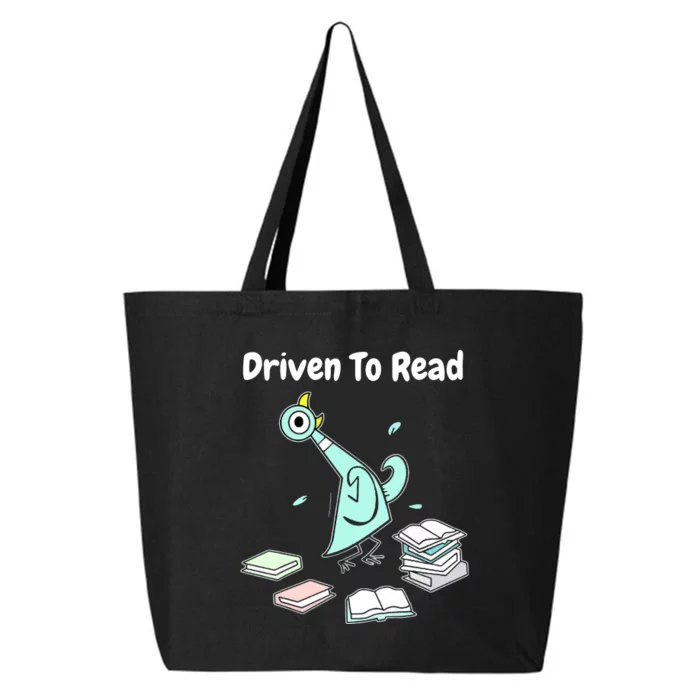 Driven To Read Pigeon Library Reading Books Reader Funny 25L Jumbo Tote