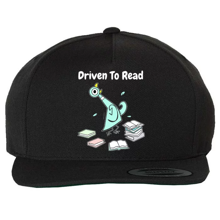 Driven To Read Pigeon Library Reading Books Reader Funny Wool Snapback Cap