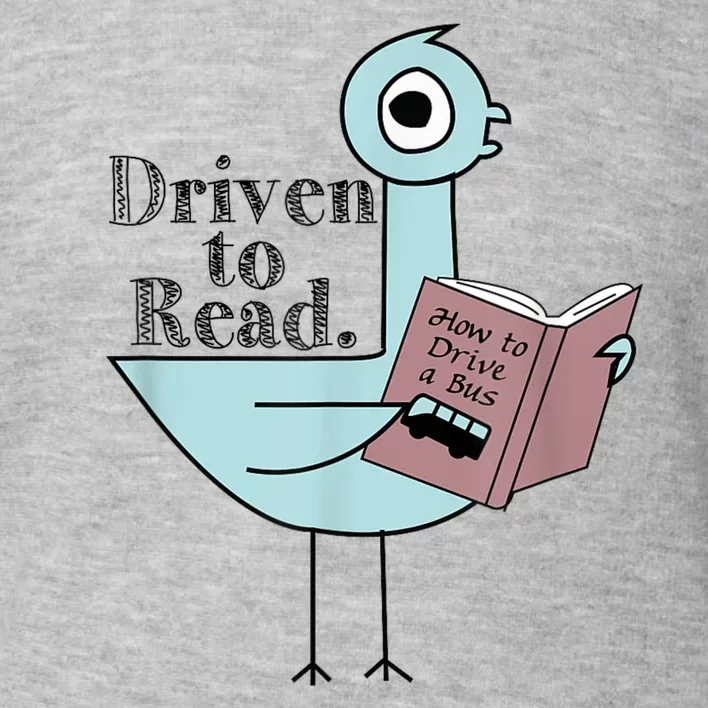 Driven To Read Pigeon Library Reading Books Readers Toddler Sweatshirt