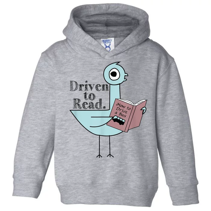 Driven To Read Pigeon Library Reading Books Readers Toddler Hoodie