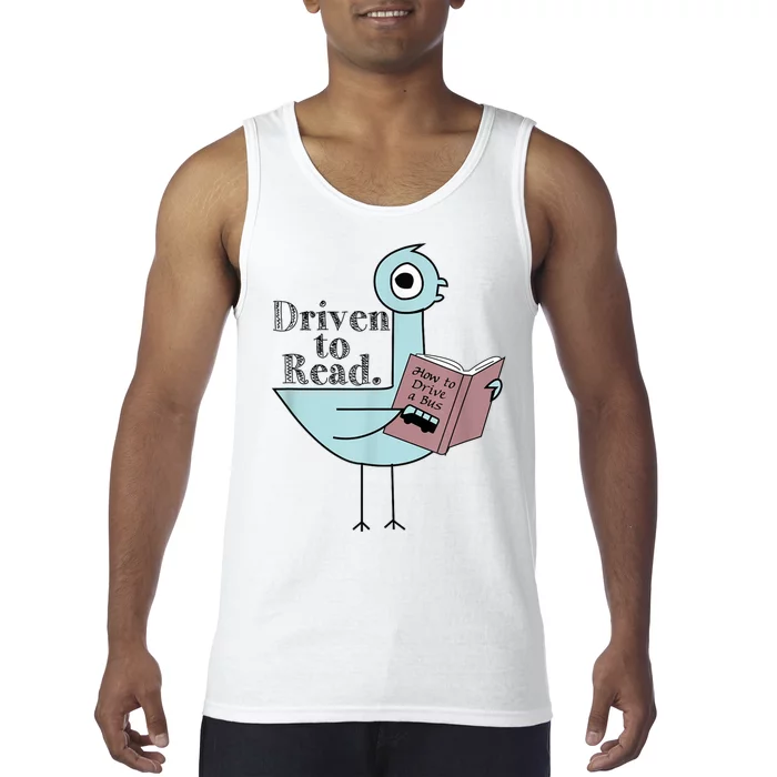 Driven To Read Pigeon Library Reading Books Readers Tank Top