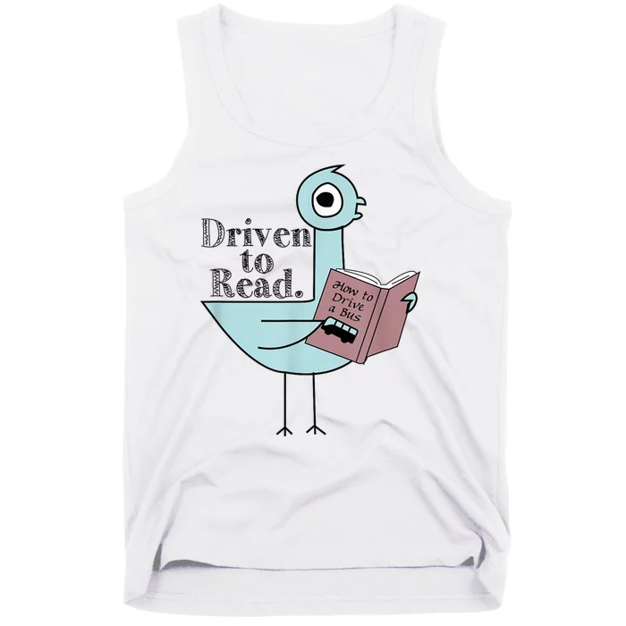 Driven To Read Pigeon Library Reading Books Readers Tank Top