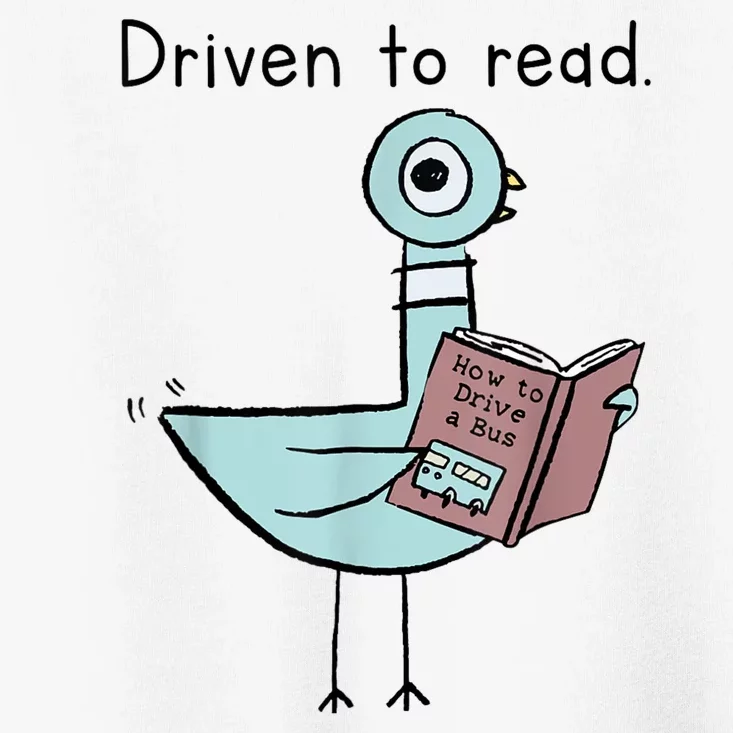 Driven To Read Pigeon Library Reading Books Readers Toddler T-Shirt