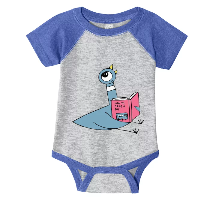 Driven To Read Pigeon Library Reading Books Reader Infant Baby Jersey Bodysuit