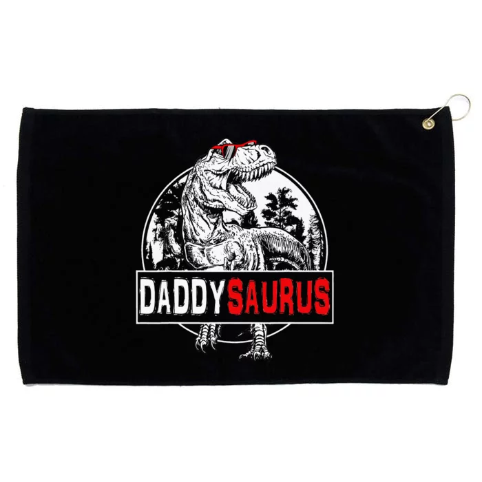 Daddysaurus T Rex Dinosaur Funny DaddySaurus Family Matching Grommeted Golf Towel