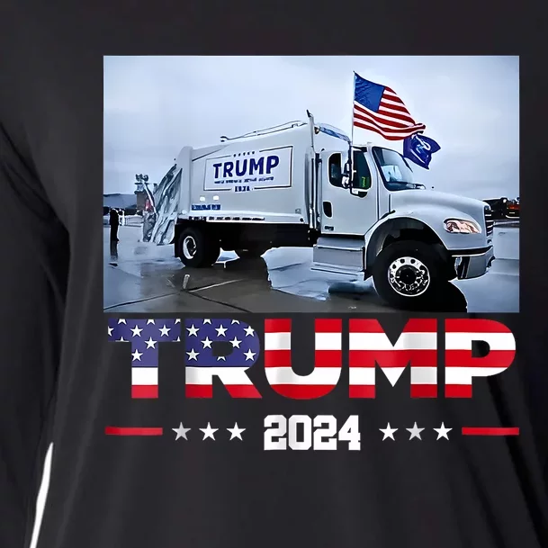 Donald Trump Rides Garbage Truck Garbage Truck Trump 2024 Cooling Performance Long Sleeve Crew