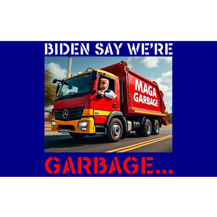 Donald Trump Rides In Garbage Truck Bumper Sticker