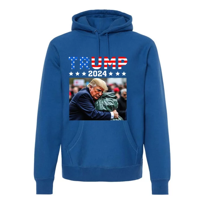 Donald Trump Rides In Garbage Truck Garbage Trump Premium Hoodie