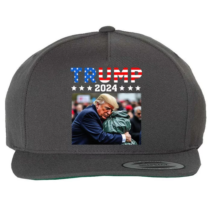 Donald Trump Rides In Garbage Truck Garbage Trump Wool Snapback Cap