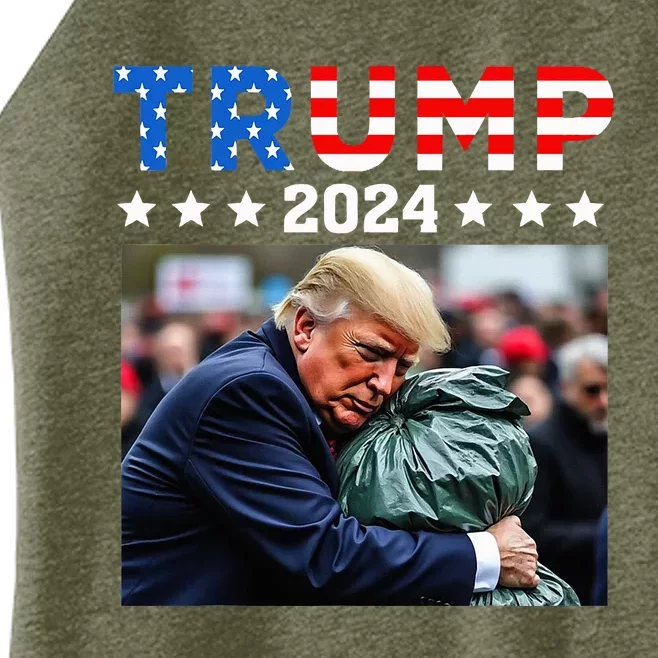 Donald Trump Rides In Garbage Truck Garbage Trump Women’s Perfect Tri Rocker Tank